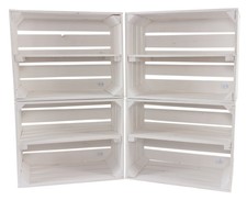 Weiße Obstkiste Weinkiste mit