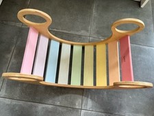 Regenbogen-Wippe Pastell Holz Lunatur Spielzeug Kinder