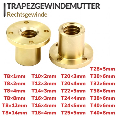 Trapezgewindemutter t10 t12 - t8,