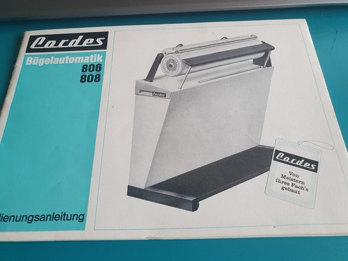 Cordes bügelautomat 806 808 - cordes, 806/808