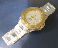 "IKE-LIFESTYLE" Quartz Diver Damen-/Herrentaucheruhr-vergoldet-Plexiglas- Italy!