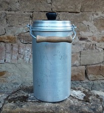 **VINTAGE MILCHKANNE*DDR*OSTALGIE*GROßE ALUMINIUM ~ KANNE*HENKEL*DECKEL*KNAUF**