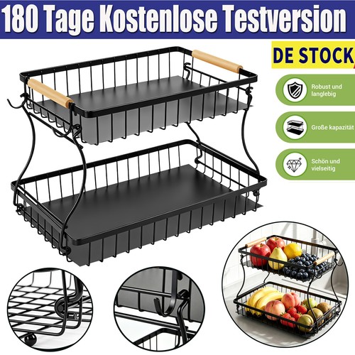 Küche obstkorb mit ebenen - obstkorb, 2