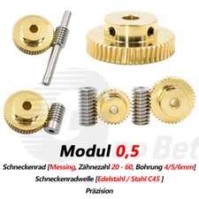 Modul 0,5 Schneckenrad Messing