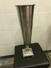 Aluminiumvase, Ø 17,5 / Höhe: 57 cm Bodenvase , silber Deko