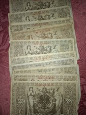 10 Scheine Deutsche Reichsmark 1910