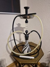 Kaya Shisha, Hookah Pipe, Zebra Glas Base, Wasserpfeife mit viel Zubehör 