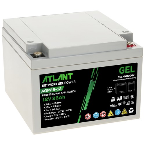 Akku 12v 26ah gel - 26ah, atlant
