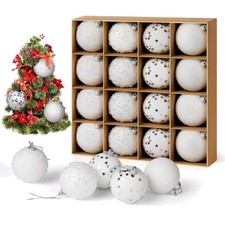 Weihnachtskugeln Weiß, 16