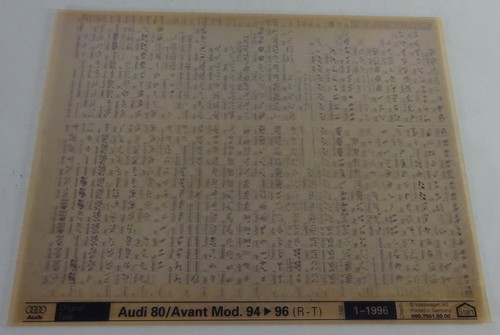 Microfich teilekatalog audi - microfich,