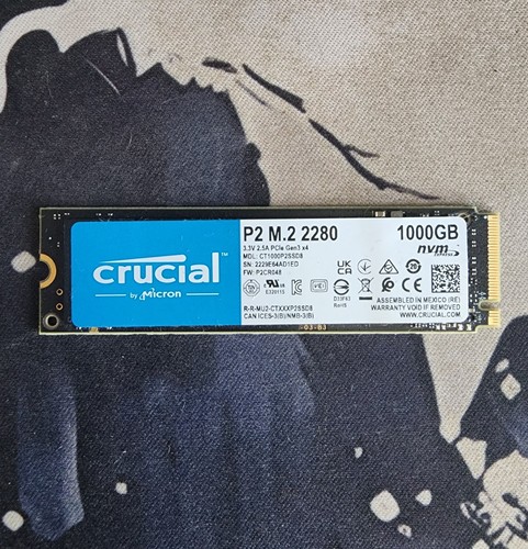 Crucial nvme pcie 1tb - pcie, m.2