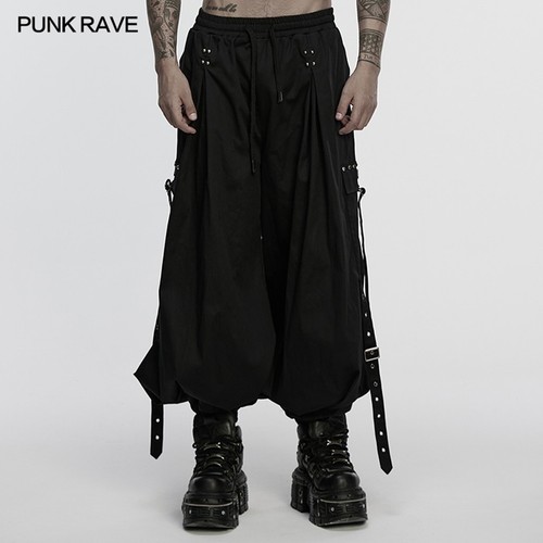 Punk rave men black gothic - black,
