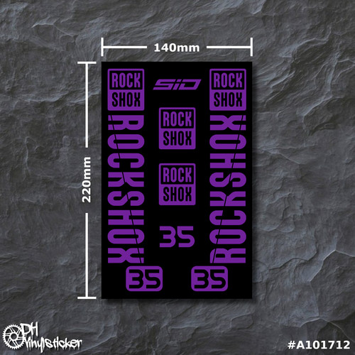 Rockshox sticker lila - sticker, |