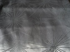 SATIN Stoff silber Glitzer