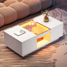 Couchtisch kaffeetisch mit led - couchtisch,