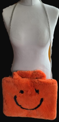 Handtasche plüsch orange - handtasche,