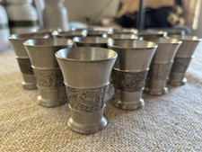 14 Zinnbecher Schnaps BMF 94%