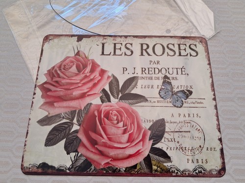 Blechschild rosen landhausstil - blechschild,