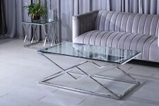 Designer Couchtisch verchromt