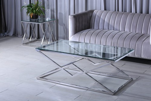Designer couchtisch verchromt - couchtisch,