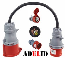 CEE Adapter Starkstrom 16A Stecker auf 32A Kupplung 400V