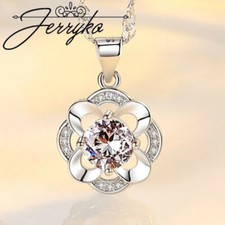 Damen Halskette Blume 925