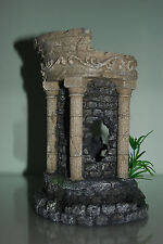 Atemberaubendes Aquarium Detailliert Römische Ruine Brunnen Kreis Deko 15 x 13 X