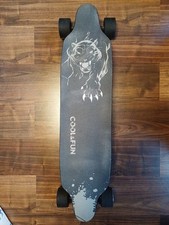 COOL&FUN Elektrisches Longboard mit Fernbedienung, bürstenloser 400-Watt Motor