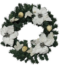 Weihnachtskranz hinten