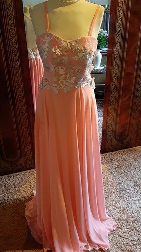 Langes kleid lach rosa - kleid, lach/rosa