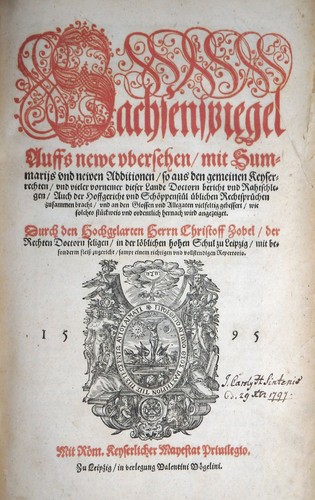Recht sachsenspiegel torgau - sachsenspiegel,