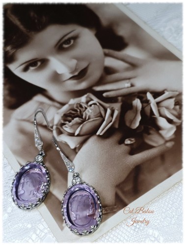 Ohrringe kamee gemme vintage - kamee,
