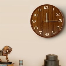 30cm Holz Wanduhr Holzuhr