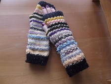 Armstulpen,Pulswärmer ,Hippie-Style ,Handgestrickt,Neu !!