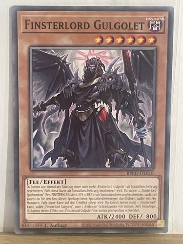 Finsterlord gulgolet - yu-gi-oh,