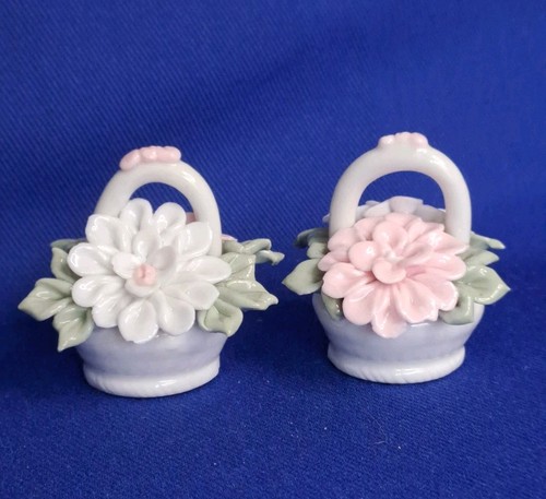 Miniatur blumenkorb porzellan - miniatur,