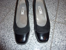 GABOR***schwarze Lacklederschuh/ Ballerina mit Absatz Größe 5 / 38