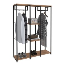 Kleiderständer Wäscheständer Kleiderschrank Schuhregal Ablage Holz 0048heiz03