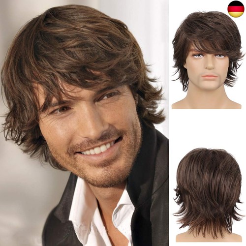 Perücke herren braun kurz - perücke,