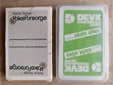 2 x Skatblatt mit Werbung DEVK Versicherungsgruppe + Keine Sorge - Volksfürsorge