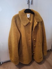 H&M Teddy-Fell Jacke Gelb-Senf