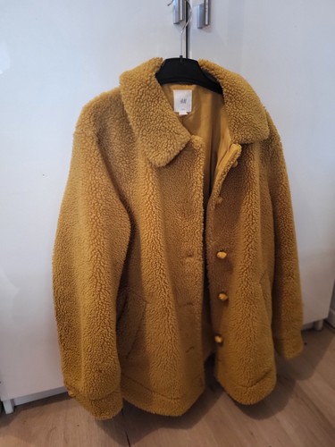 Teddy fell jacke gelb - h&m, gelb-senf