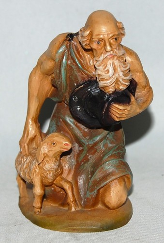 Krippenfigur hirte mit schaf - mit,