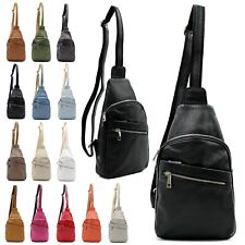 ITALY ★ ECHT LEDER CROSSOVER BODYBAG SCHULTERTASCHE RUCKSACK UMHÄNGETASCHE BAG 