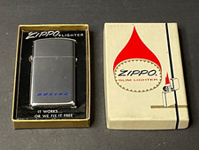 Zippo Slim Feuerzeug 1970er Advertising In Box Boeing, unbenützt! mint!