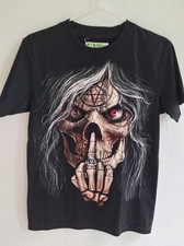 Vintage Stegol Stella Drago Schädel T-Shirt Größe M Herren schwarz Baumwolle