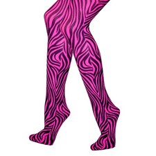 Strumpfhose Tights Zebra pink schwarz Animalprint Punk 