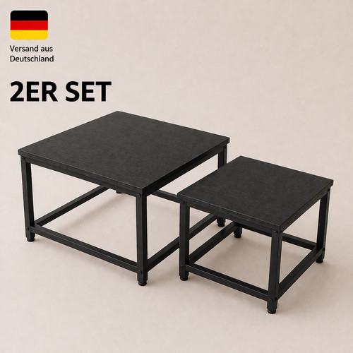 Couchtisch set 2er quadratisch - couchtisch,