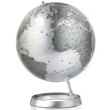 Globus Vision Silber Drehbare Weltkugel Tischglobus Weltkarte Landkarte Design