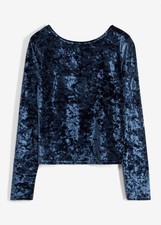 Langarmshirt aus Samt mit